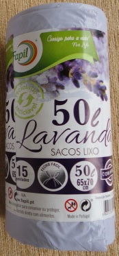 Sacos do lixo 50L lavanda