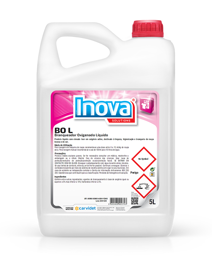 Branqueador oxigenado líquido